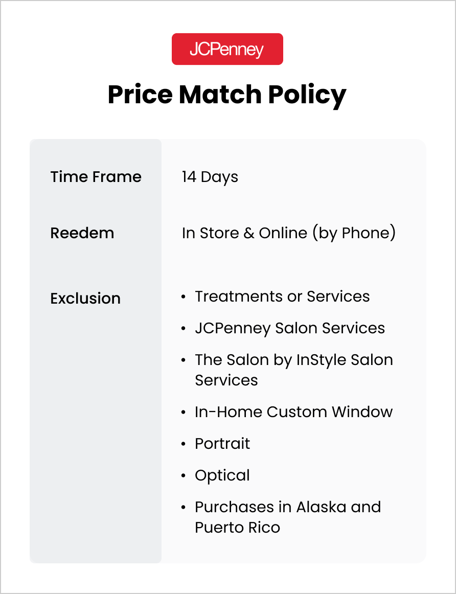 JCPenney Price Match Policy