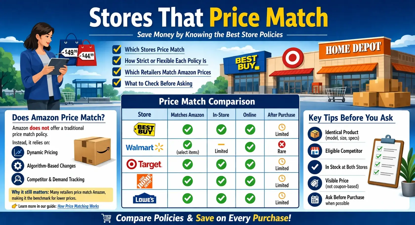 Stores that Price Match (21 Retailers that Offer Lower Prices)
